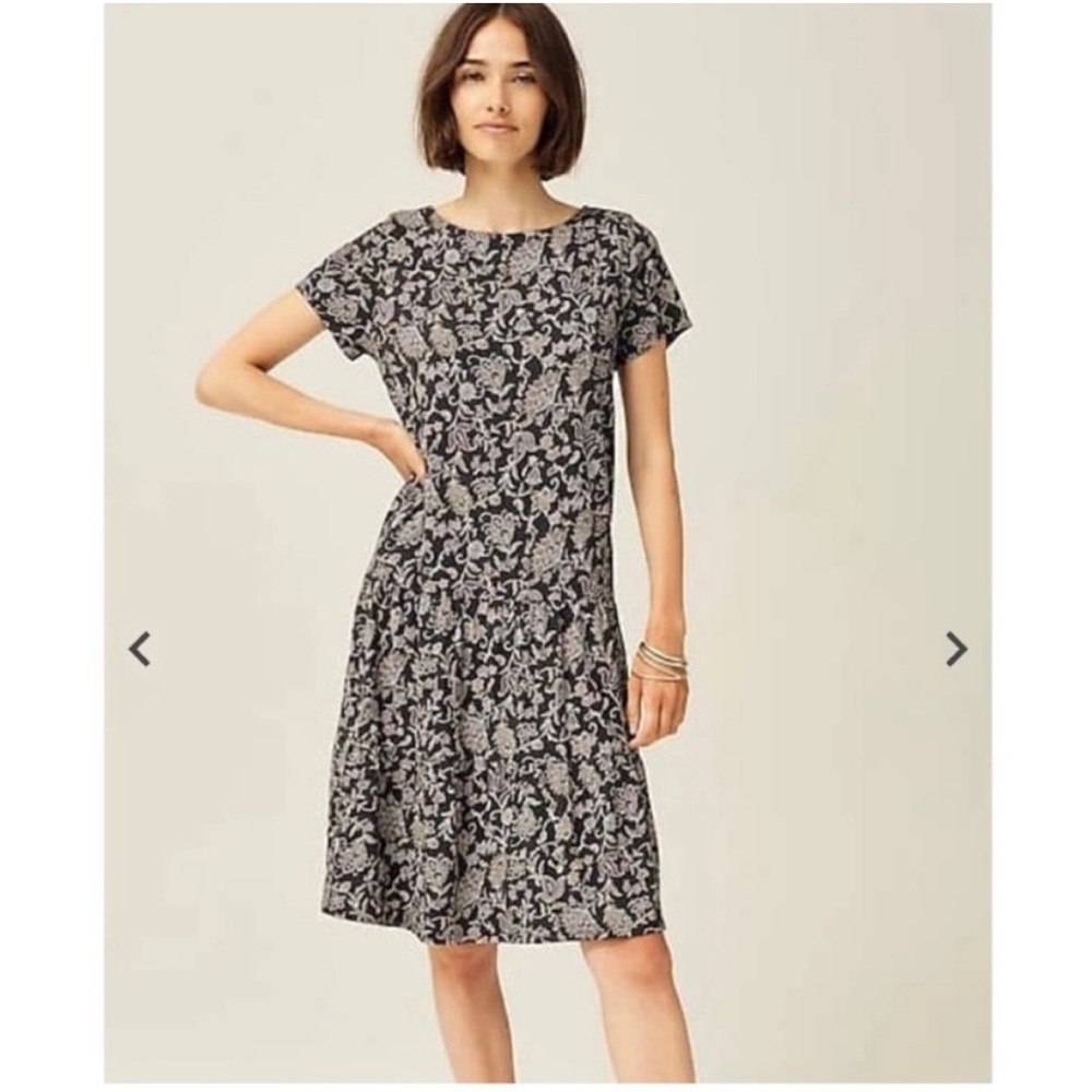 J. Jill Jacobean Printed Double Tier Dress